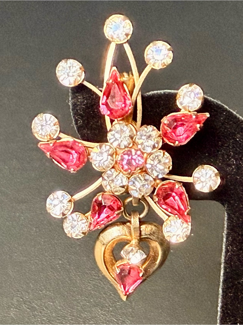 Rhinestone Starburst Brooch